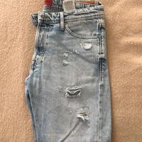 JACK&JONES uomo jeans vita alta tinta unita TG 46
