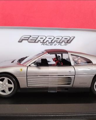 FERRARI 348 TS GRIGIA BBURAGO 1:18 