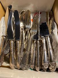 Posate antiche placate argento 800