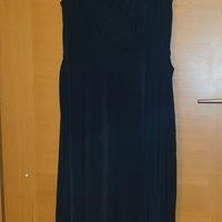 Vestito nero scollo ad incrocio