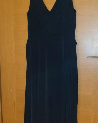Vestito nero scollo ad incrocio