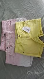 3 paia di pantaloncini denim