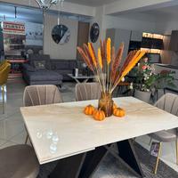 TAVOLO DELTA CON PIANO IN GRES