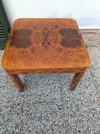 Tavolino 60x60 in radica modernatiato anni 70/80