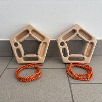 2 Hangboard legno fingerboard arrampicata