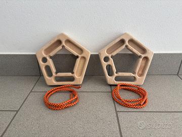2 Hangboard legno fingerboard arrampicata