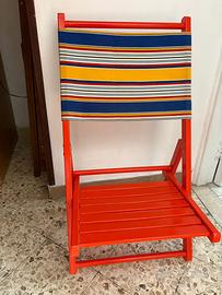 Set due sedie pieghevoli in legno