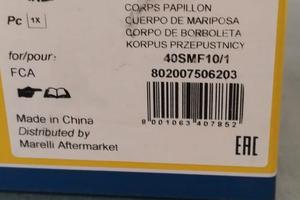 Corpo farfallato fiat lancia alfa Fire Eur 70