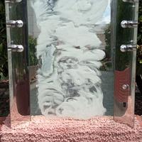 specchio/Vanity mirror vintage anni 70 in acciaio 