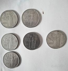 Monete 12x100 lire rare  1956-1964-1966-1969 +5