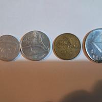 4 monete lira 5 1952 10 1974 20 1958 100 1874 1974