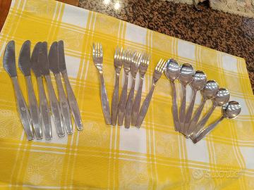 servizio posate placcate argento 