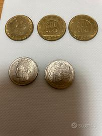 Monete 100 + 200  Lire