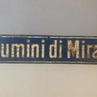 Antica Insegna Pubblicitaria Lumini Di Mira