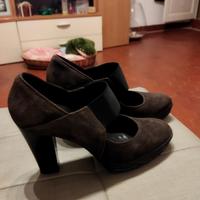 scarpe da donna Hogan con tacco alto colore marron