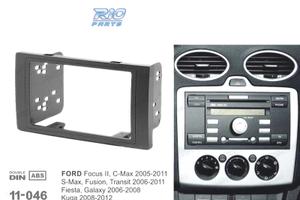 TELAIO NERO RADIO 2-DIN PER FORD FOCUS C-MAX S-MAX
