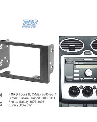 TELAIO NERO RADIO 2-DIN PER FORD FOCUS C-MAX S-MAX
