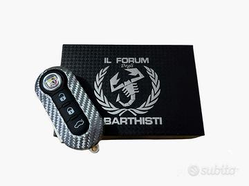 COVER CHIAVE ABARTH 500 595 in carbonio SILVER