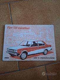 Libretto uso e manutenzione Fiat 131 Mirafiori