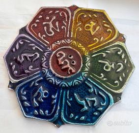 Porta Incenso Esagono 7 Chakra Simboli