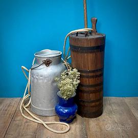 ZANGOLA IN LEGNO PER FARE IL BURRO FRIULI MONTAGNA