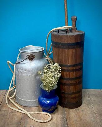 ZANGOLA IN LEGNO PER FARE IL BURRO FRIULI MONTAGNA