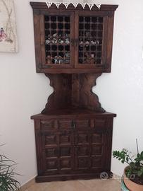 Credenza angoliere in legno