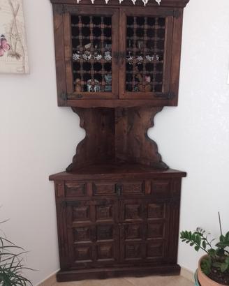 Credenza angoliere in legno