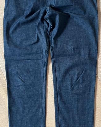 Pantaloni leggeri blu cotone e viscosa taglia l