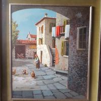 Dipinto olio autore C. Divano