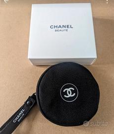 pochette cosmetica rotonda nera Chane