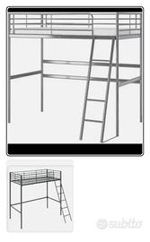 Letto soppalco singolo ikea svarta