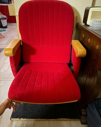 Poltrona Cinema/Teatro Vintage anni '50-'60+pedana