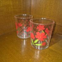 SET BICCHIERI CON FIORI