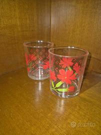 SET BICCHIERI CON FIORI