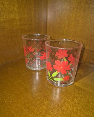 SET BICCHIERI CON FIORI