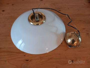 Lampadario di vetro Anni '70