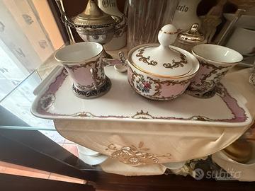 set da te in porcellana dipinta a mano