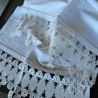 Asciugamano in canapa di cotone con pizzo