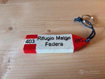 Portachiavi artigianale in legno  sentieri CAI