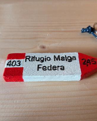 Portachiavi artigianale in legno  sentieri CAI