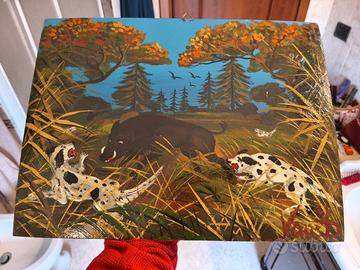 quadro naif Vandino Daolio allievo Antonio Ligabu