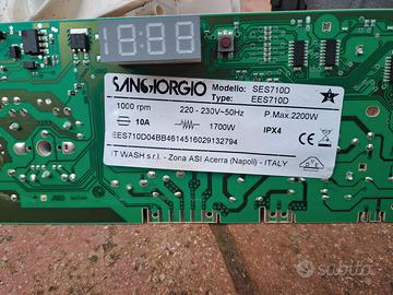 Scheda lavatrice san Giorgio modello SES710D