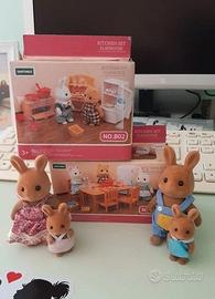 Famiglia della foresta tipo Sylvanian Family
