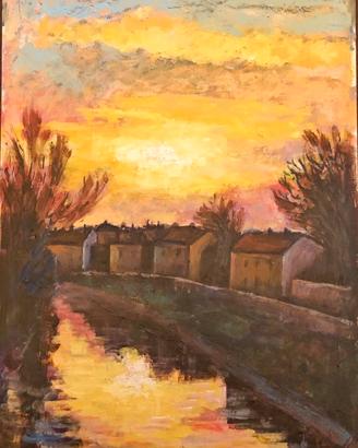 O.Ceppatelli 1941 "Martesana" - Olio su tavola