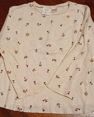Maglia manica lunga bimba , zara, taglia 2/3 anni,