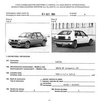 Scheda omologazione CSAI -FIA Delta Integrale 16V