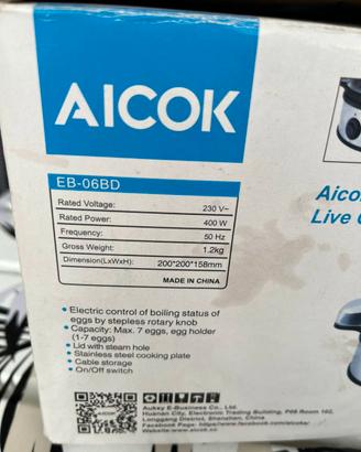 Cuociuova elettrico Aicok EB-06BD mai usato