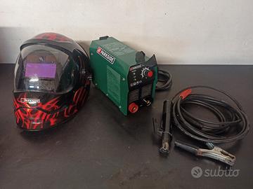 saldatrice elettrodo con maschera 