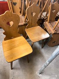 Sedie stile titolese in rovere